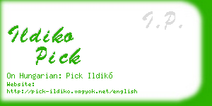 ildiko pick business card
